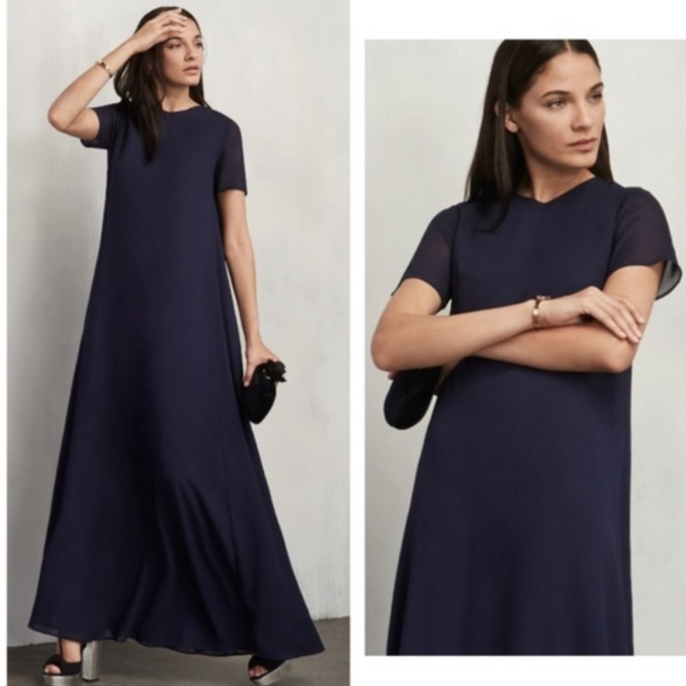 NWT Reformation Tilda Dress in Navy XS